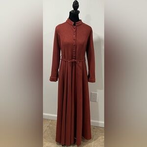 Pre-loved 🧡Elegant Rust Button-Down Dress